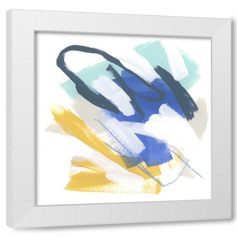 Palette Improvisation III White Modern Wood Framed Art Print by Vess, June Erica
