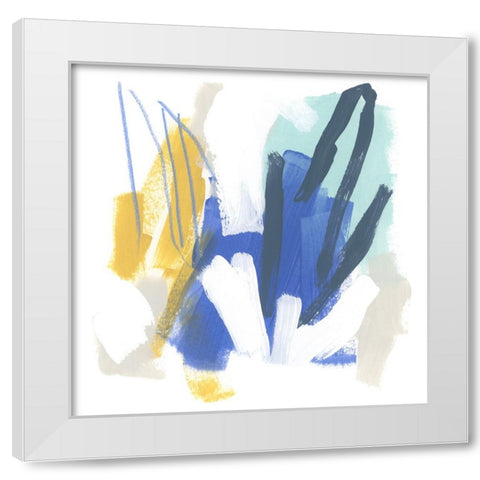 Palette Improvisation IV White Modern Wood Framed Art Print by Vess, June Erica