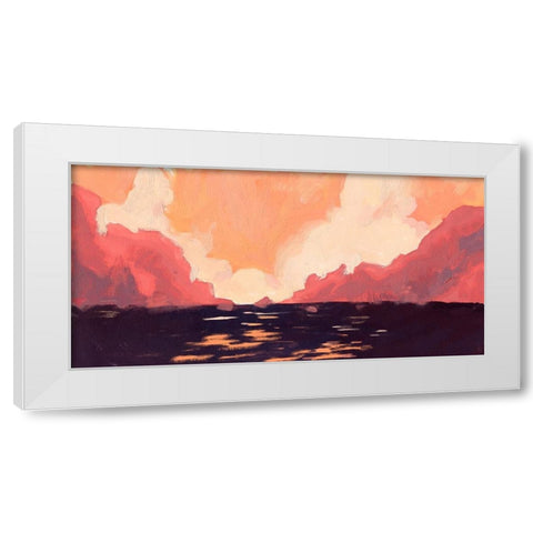 Pink Rock Coast II White Modern Wood Framed Art Print by Green, Jacob