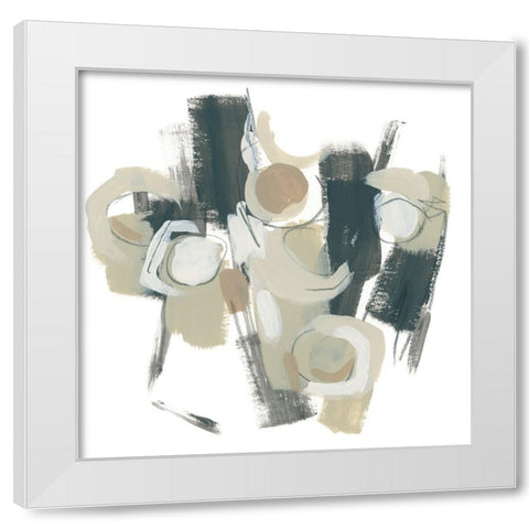 Neutral Phases I White Modern Wood Framed Art Print by Vess, June Erica