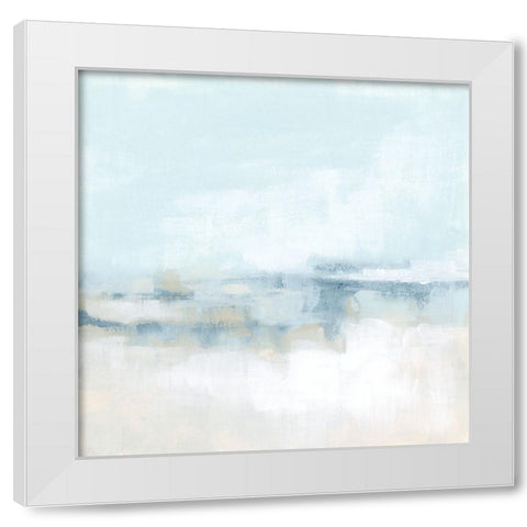 Sea Haze I White Modern Wood Framed Art Print by Vess, June Erica