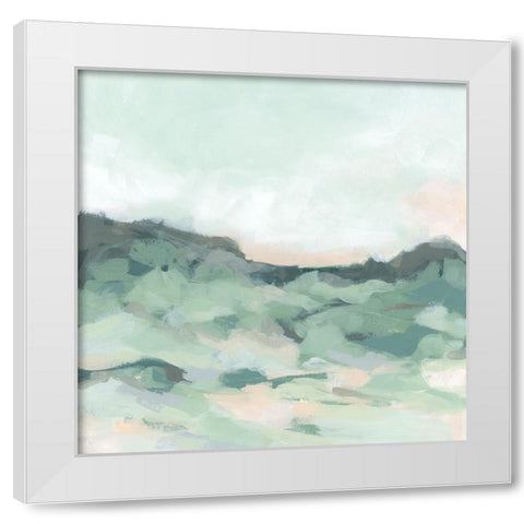 Mint Vista I White Modern Wood Framed Art Print by Vess, June Erica