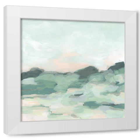 Mint Vista II White Modern Wood Framed Art Print by Vess, June Erica