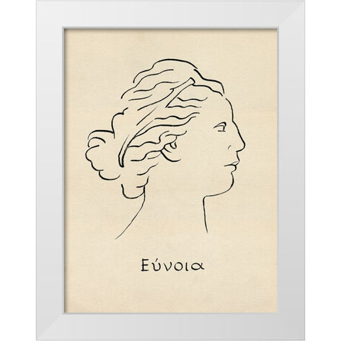 Greek Blessing I White Modern Wood Framed Art Print by Green, Jacob