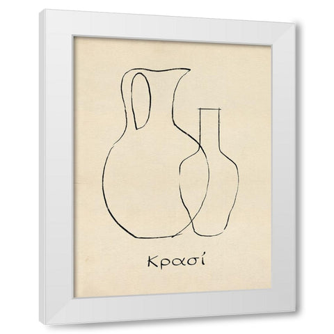 Greek Blessing II White Modern Wood Framed Art Print by Green, Jacob