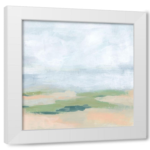 Mediterranean Sands II White Modern Wood Framed Art Print by Vess, June Erica