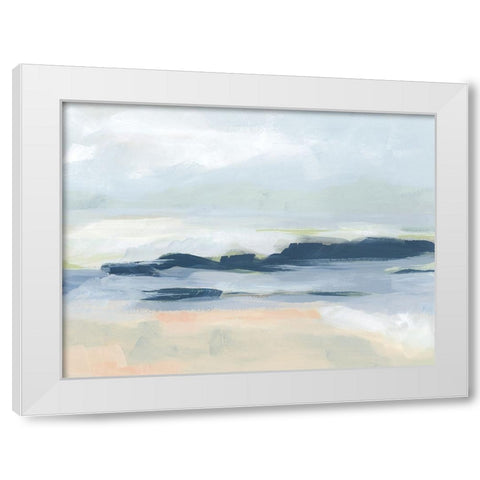 Matala Coast I White Modern Wood Framed Art Print by Vess, June Erica