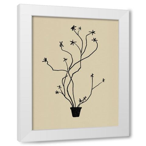 Spring Sprig Vase II White Modern Wood Framed Art Print by Green, Jacob