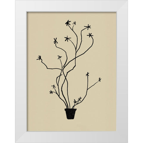 Spring Sprig Vase II White Modern Wood Framed Art Print by Green, Jacob