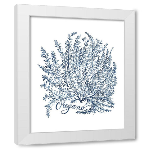 Summer Herb Garden Sketches II White Modern Wood Framed Art Print by Marr, Laura