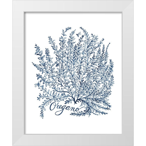 Summer Herb Garden Sketches II White Modern Wood Framed Art Print by Marr, Laura