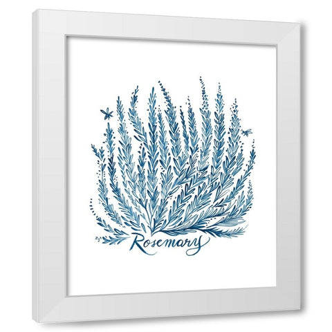 Summer Herb Garden Sketches III White Modern Wood Framed Art Print by Marr, Laura