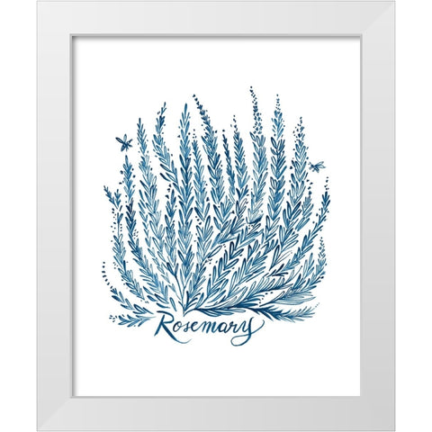 Summer Herb Garden Sketches III White Modern Wood Framed Art Print by Marr, Laura