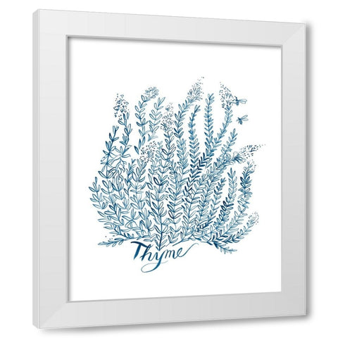 Summer Herb Garden Sketches IV White Modern Wood Framed Art Print by Marr, Laura