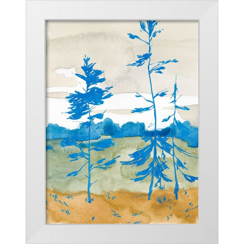 Cerulean Spruce II White Modern Wood Framed Art Print by Green, Jacob