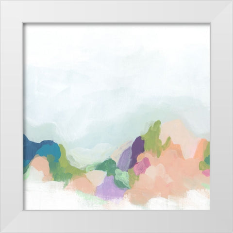 Palette Topography I White Modern Wood Framed Art Print by Vess, June Erica