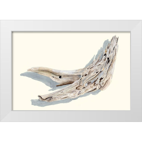 Driftwood Study III White Modern Wood Framed Art Print by Willett, Michael