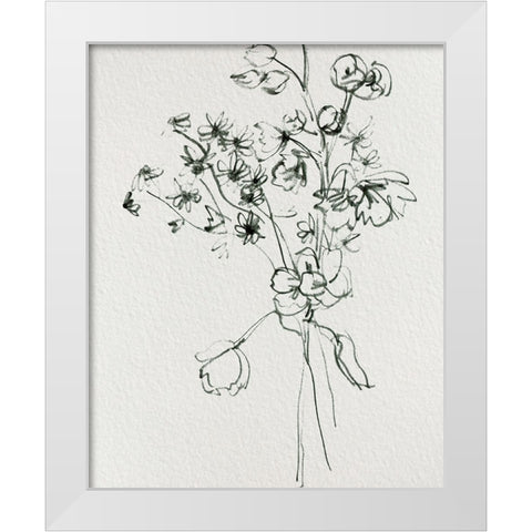 Wild Flower Bouquet II White Modern Wood Framed Art Print by Wang, Melissa