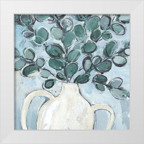 Porcelain Sprig II White Modern Wood Framed Art Print by Warren, Annie