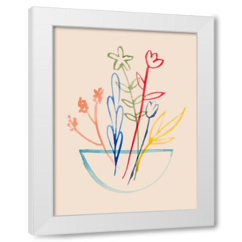 Fun Bunch II White Modern Wood Framed Art Print by Green, Jacob