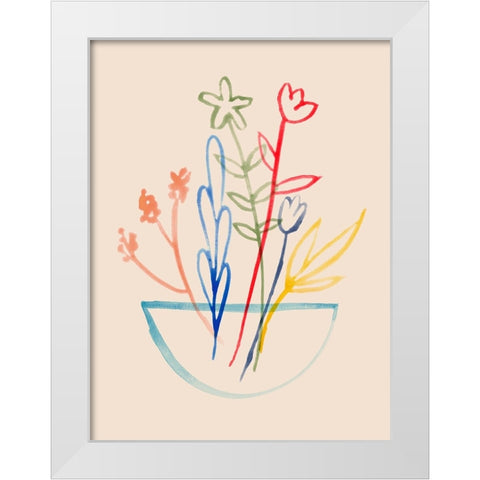 Fun Bunch II White Modern Wood Framed Art Print by Green, Jacob