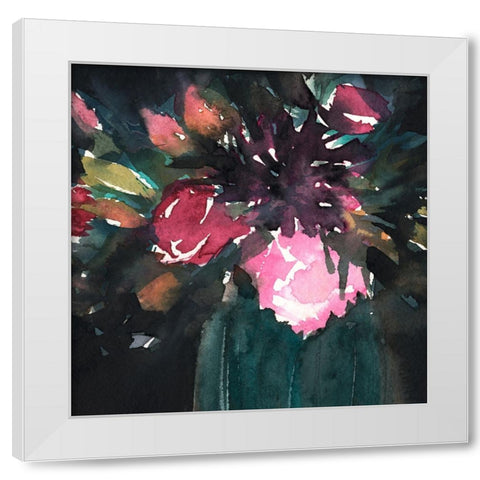 Bouquet Noir II White Modern Wood Framed Art Print by Warren, Annie