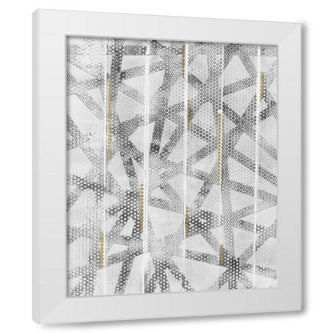 Stippled I White Modern Wood Framed Art Print by Lam, Vanna