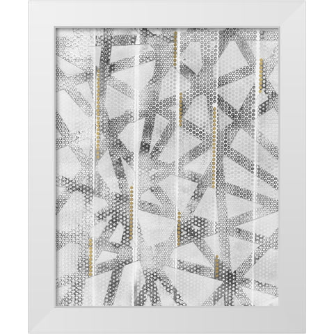Stippled I White Modern Wood Framed Art Print by Lam, Vanna