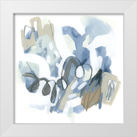 Cord Motion IV White Modern Wood Framed Art Print by Vess, June Erica