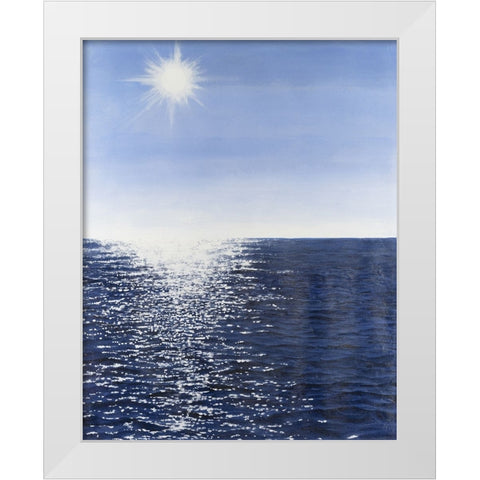 Solar Glitter I White Modern Wood Framed Art Print by Willett, Michael