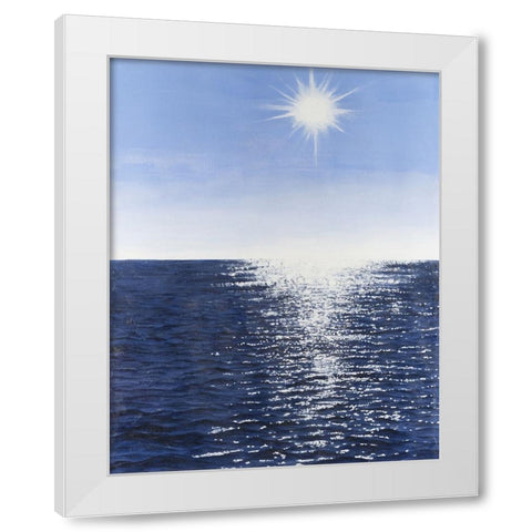 Solar Glitter II White Modern Wood Framed Art Print by Willett, Michael