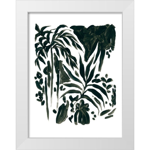 Ink Jungle II White Modern Wood Framed Art Print by Vess, June Erica