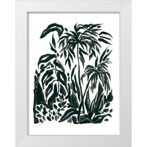 Ink Jungle IV White Modern Wood Framed Art Print by Vess, June Erica