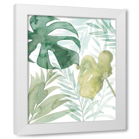 Tropical Whisper I White Modern Wood Framed Art Print by Popp, Grace