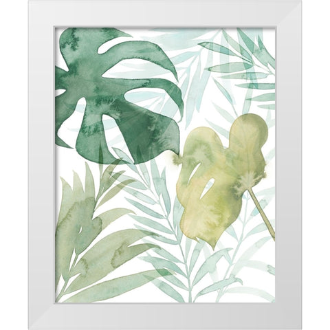 Tropical Whisper I White Modern Wood Framed Art Print by Popp, Grace
