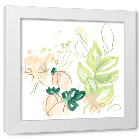 Tropical Inspiration I White Modern Wood Framed Art Print by Vess, June Erica