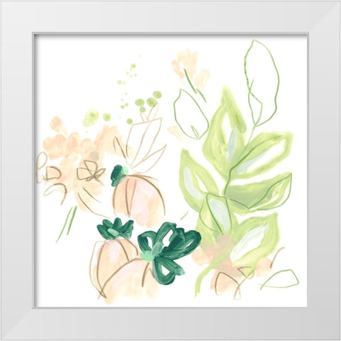 Tropical Inspiration I White Modern Wood Framed Art Print by Vess, June Erica