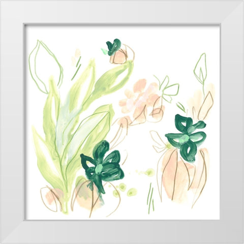 Tropical Inspiration II White Modern Wood Framed Art Print by Vess, June Erica