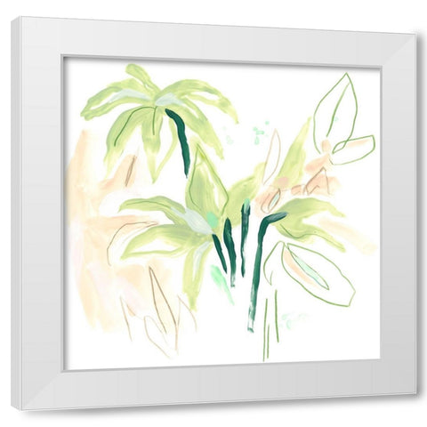 Tropical Inspiration III White Modern Wood Framed Art Print by Vess, June Erica