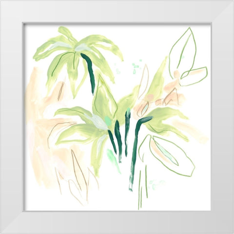 Tropical Inspiration III White Modern Wood Framed Art Print by Vess, June Erica