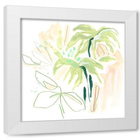 Tropical Inspiration IV White Modern Wood Framed Art Print by Vess, June Erica