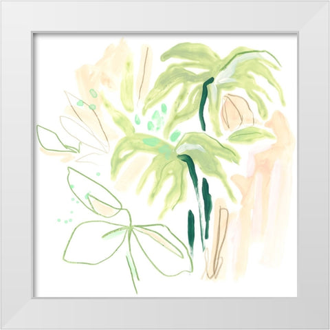 Tropical Inspiration IV White Modern Wood Framed Art Print by Vess, June Erica
