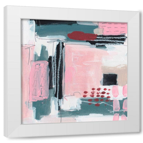 Pink Fantasia II White Modern Wood Framed Art Print by Wang, Melissa