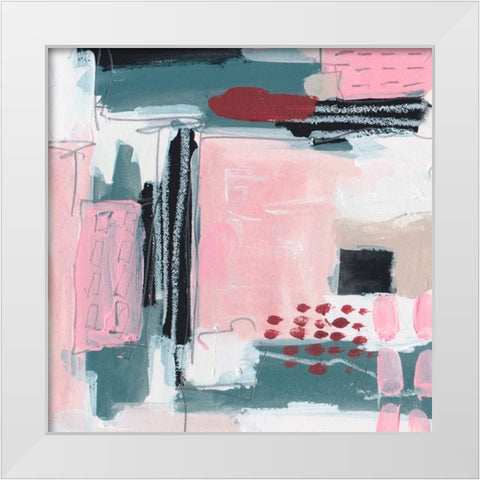 Pink Fantasia II White Modern Wood Framed Art Print by Wang, Melissa