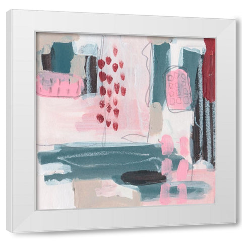 Pink Fantasia III White Modern Wood Framed Art Print by Wang, Melissa