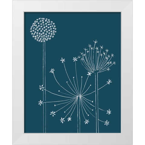 Graphic Alliums I White Modern Wood Framed Art Print by Longley, Alicia