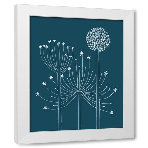 Graphic Alliums II White Modern Wood Framed Art Print by Longley, Alicia