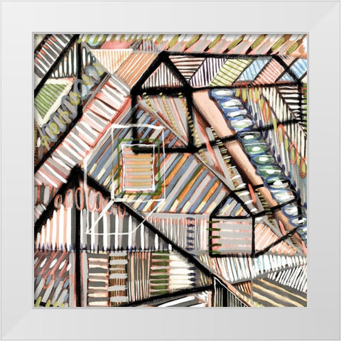 Construct I White Modern Wood Framed Art Print by Galapon, Nikki