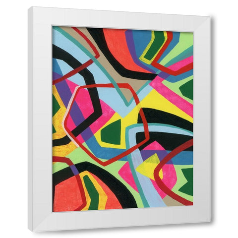 Bold Shape Shift II White Modern Wood Framed Art Print by Galapon, Nikki
