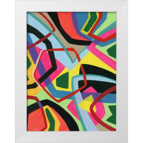 Bold Shape Shift II White Modern Wood Framed Art Print by Galapon, Nikki